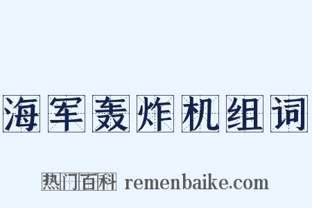 海军轰炸机组词是什么意思的图片